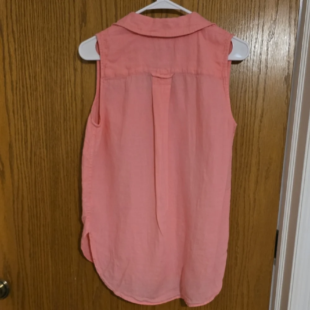 Talbots Coral Button-Down Shirt - Picture 5 of 6